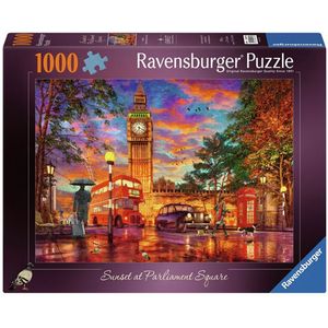 Legpuzzel Zonsondergang Op Parliament Square, Londen, 1000st.