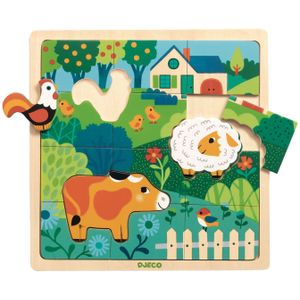 Djeco Houten Legpuzzel Boerderij, 15st.