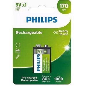 Philips 9VB1A17 - Oplaadbare 9V batterij - 1 stuk