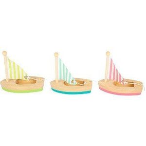 Small Foot Zeilbootjes Junior Hout/Textiel Naturel 3 Stuks