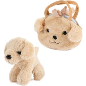 Knuffeldier in Handtas Pluche - Hond