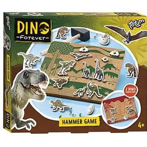 Totum Junior Dino Hamertje Tik - Educatief Speelgoed Hamer Spel met Dinosaurus Figuren en Vulkaan