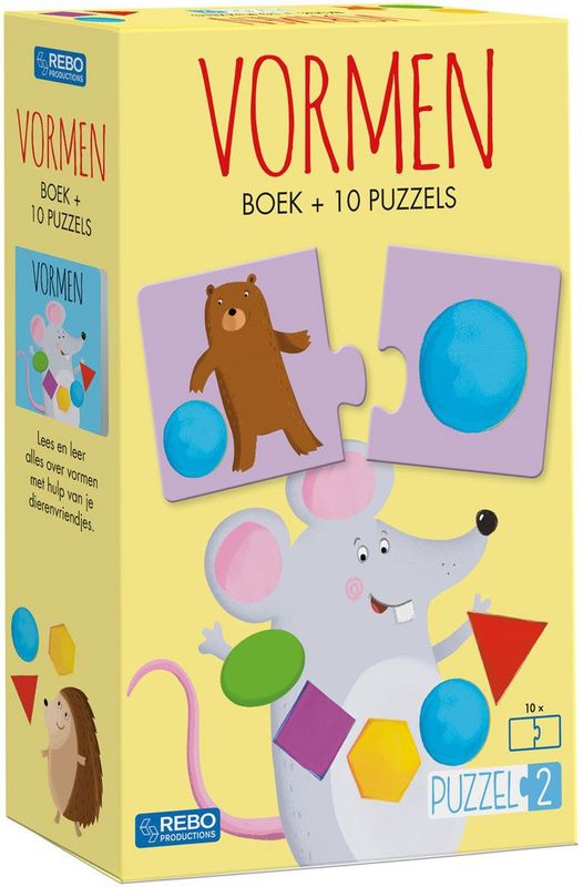 Puzzel2 - Boek Vormen met 10 Puzzels