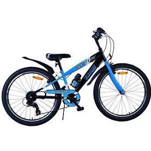 Volare Sportivo Fiets - 24 inch - 7 Speed - Zwart Blauw