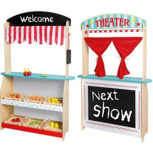 Jouéco 2 in 1 Theater en Winkel met Accessoires