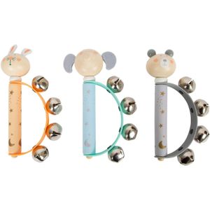 Small Foot - Houten Baby Tamboerijn Dier Pastel
