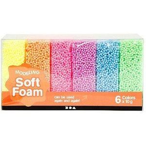 Soft Foam Clay Neon Kleuren, 6x10gr.
