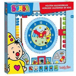 Bumba Houten Speelgoed Kalenderklok Leerklok Oefenklok - Peuter Kleuter Speelgoed - Bambolino Toys