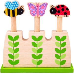 Bigjigs Houten Tuin Pop Up Dieren