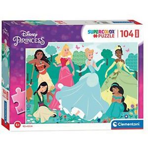 Disney Prinses Maxi Puzzel (104st) - Viana, Doornroosje, Assepoester, Tiana, Mulan en Jasmine