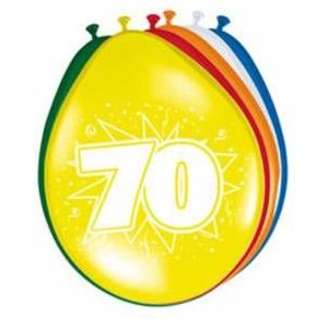 Cijfer Ballonnen 70 jaar, 8st.