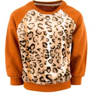 Stones And Bones Meisjes Sweater Odessa Leopard Fur Camel