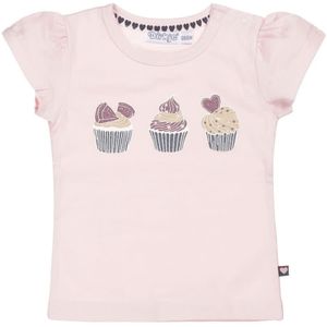 Dirkje Meisjes Shortsleeve Tshirt Cupcakes Pink
