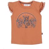 Dirkje Meisjes Shortsleeve Tshirt Wild Thing Rusty Brown