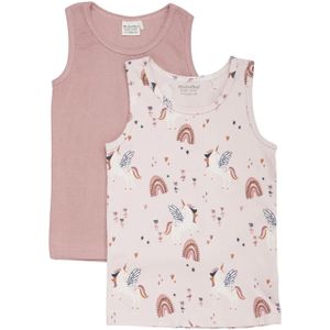 Minymo Meisjes 2-pack Onderhemdjes Roze