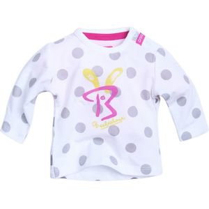 Beebielove Babykleding Meisjes Gestipte Tshirt (Wit)