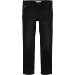 Name it Meisjes Fleece Jeans Salli Black