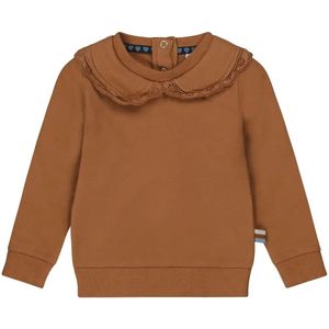 Dirkje Meisjes Effen Sweater Camel