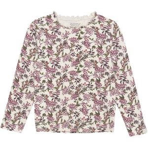 Minymo Meisjes Gebloemde Lange Mouwen T-shirt Sandshell