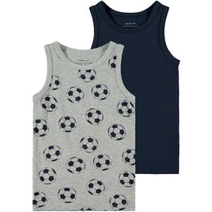 Name it Jongens Tank Top Onderhemdjes Football Grey Melange