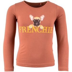 Stones And Bones Meisjes Tshirt Blissed Frenchie Brown