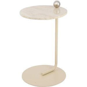 AYTM - Castellum Beistelltisch Ø40xH60 Hell Sand/Travertine