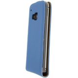 Hoesje HTC One M9 flip case dual color blauw