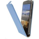 Hoesje HTC One M9 flip case dual color blauw