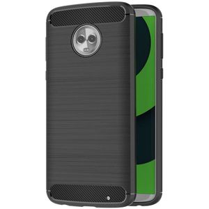 Carbon TPU hoesje Motorola Moto G6 Plus zwart
