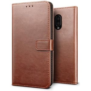 Luxury book case OnePlus 6T bruin