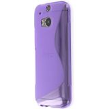 Silicon TPU case HTC One M8 paars