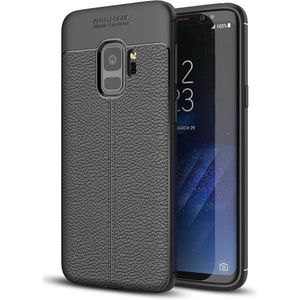 TPU hoesje leer Samsung Galaxy S9 zwart