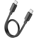 Hoco X96 60W Fast Charge PD USB-C naar USB-C Laadkabel 0.25M Zwart