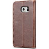 Luxury wallet hoesje Samsung Galaxy S7 Edge bruin