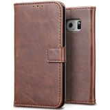 Luxury wallet hoesje Samsung Galaxy S7 Edge bruin