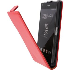 Hoesje Sony Xperia Z5 Compact flip case dual color rood