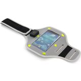 Sport armband LED Samsung Galaxy S4 i9505 grijs