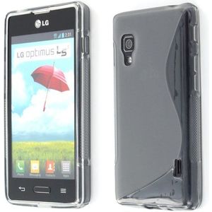 Silicon TPU case LG Optimus L5 II E460 smoke