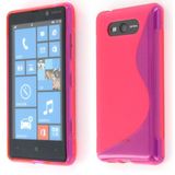 Silicon TPU case Nokia Lumia 820 roze