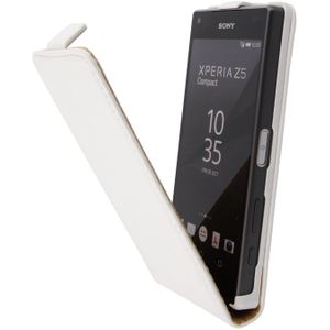 Hoesje Sony Xperia Z5 Compact flip case dual color wit