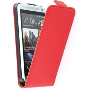 Flip case dual color HTC One Mini rood