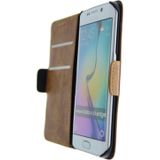 Luxury wallet hoesje Samsung Galaxy S6 Edge bruin