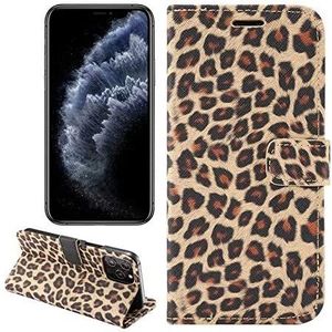 Wallet case tijgerprint Apple iPhone 13 Pro Max bruin