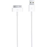 30 Pins naar USB kabel iPhone 3G / 3Gs / 4 / 4S 1 meter wit