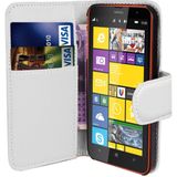 Hoesje Microsoft Lumia 435 flip wallet wit