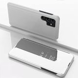 Clear View cover Samsung Galaxy S22 Ultra grijs/zilver