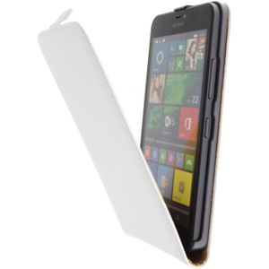 Hoesje Microsoft Lumia 640 XL flip case dual color wit