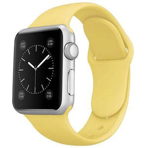 Siliconen bandje Apple Watch (series 1/2/3/4/5/6/SE/7 - 38/40/41mm) geel
