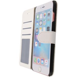 Luxury wallet hoesje Apple iPhone 6S Plus wit