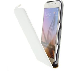 Hoesje Samsung Galaxy S6 flip case dual color wit